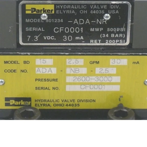 Parker Servo Proportional Valve